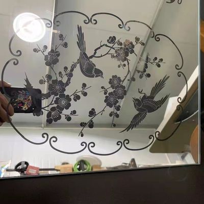 LED Mirror Engraving Machine Vertical Structure Laser Cutting Glass Sandblast Stencil