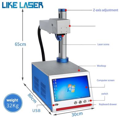 Garment Shops LIKE-F-ILM-001 Fiber Laser Marking Machine Plastic Engraving and Cutting